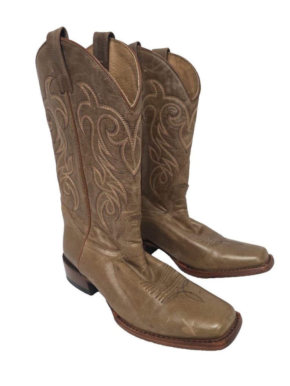 Shyanne Women's BBW198 Darby Square Toe Western Boot Tan Size 7.5M
